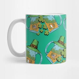 Party with lots of beer in green Mug